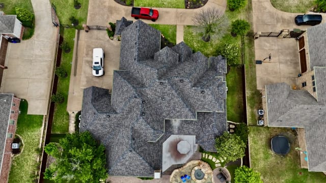 Aerial view — complete tear-off & re-roof
